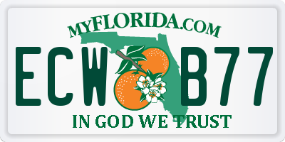 FL license plate ECWB77