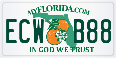 FL license plate ECWB88