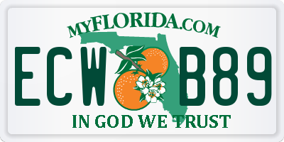 FL license plate ECWB89