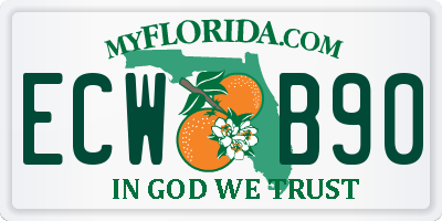 FL license plate ECWB90