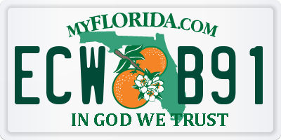 FL license plate ECWB91