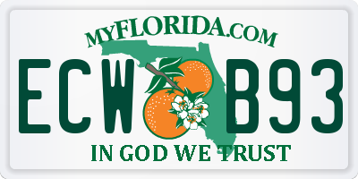 FL license plate ECWB93