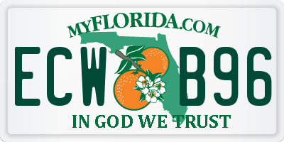 FL license plate ECWB96