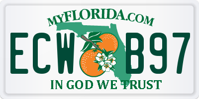 FL license plate ECWB97