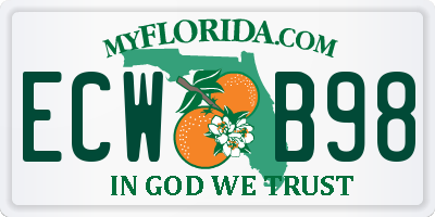 FL license plate ECWB98