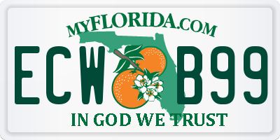 FL license plate ECWB99