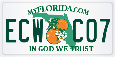 FL license plate ECWC07