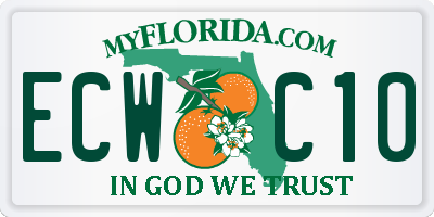 FL license plate ECWC10