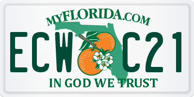 FL license plate ECWC21