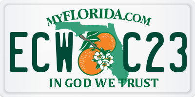 FL license plate ECWC23