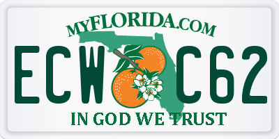 FL license plate ECWC62
