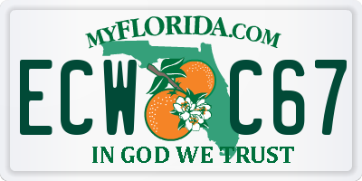 FL license plate ECWC67