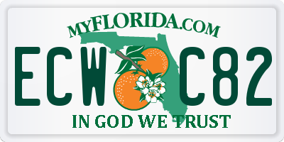 FL license plate ECWC82