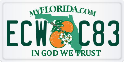 FL license plate ECWC83
