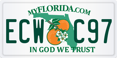 FL license plate ECWC97