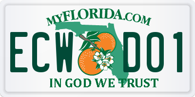 FL license plate ECWD01