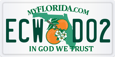 FL license plate ECWD02