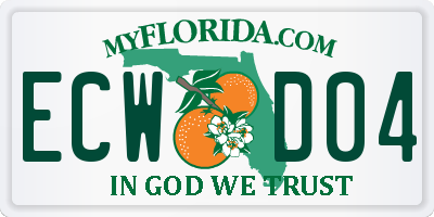 FL license plate ECWD04