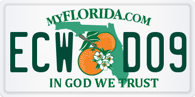 FL license plate ECWD09