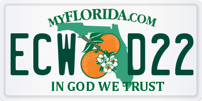 FL license plate ECWD22