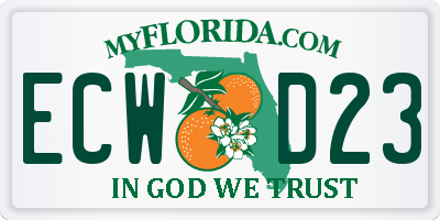 FL license plate ECWD23