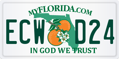 FL license plate ECWD24