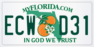 FL license plate ECWD31