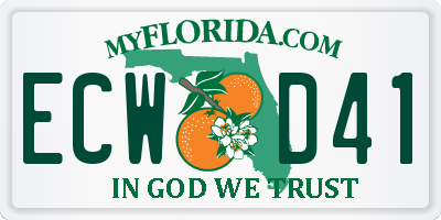FL license plate ECWD41