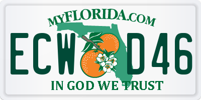 FL license plate ECWD46