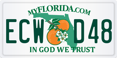 FL license plate ECWD48