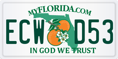 FL license plate ECWD53
