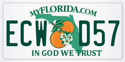 FL license plate ECWD57