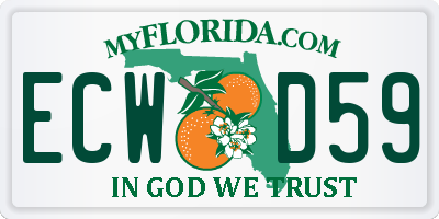 FL license plate ECWD59