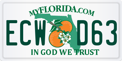 FL license plate ECWD63