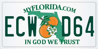 FL license plate ECWD64