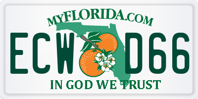 FL license plate ECWD66