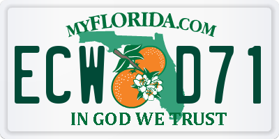 FL license plate ECWD71