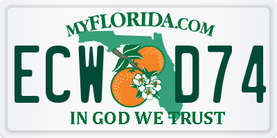 FL license plate ECWD74