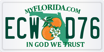 FL license plate ECWD76