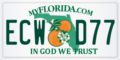 FL license plate ECWD77