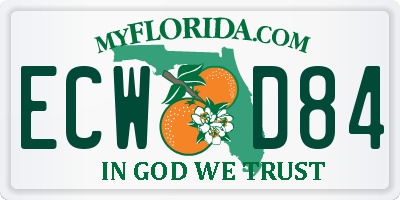 FL license plate ECWD84