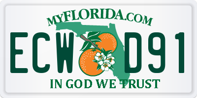 FL license plate ECWD91