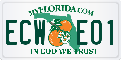 FL license plate ECWE01