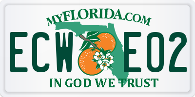 FL license plate ECWE02