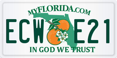 FL license plate ECWE21