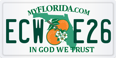FL license plate ECWE26