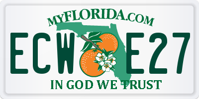 FL license plate ECWE27