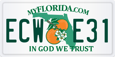 FL license plate ECWE31