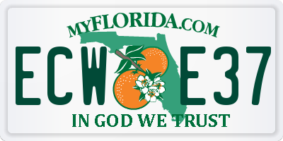 FL license plate ECWE37