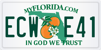 FL license plate ECWE41